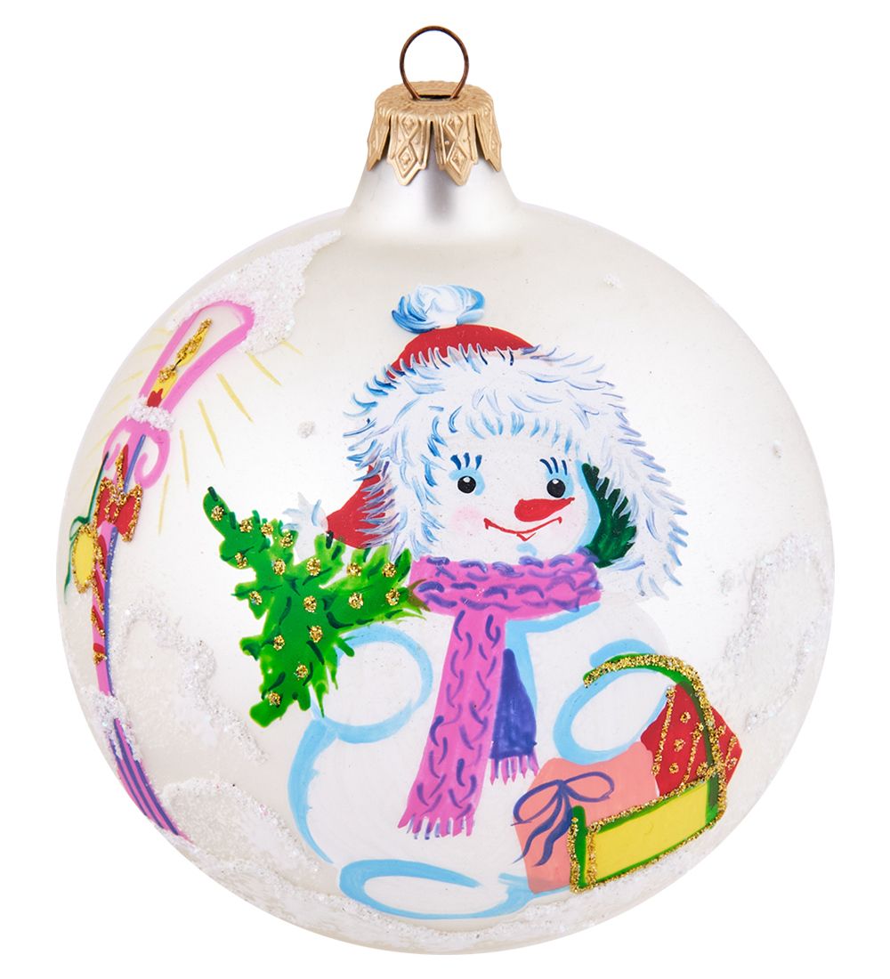 Элита НФШ-1663/3 Ел.украшение Шар «Снеговик» 100 мм