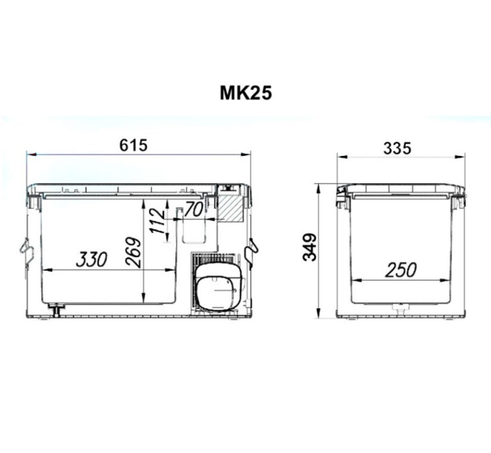 MK-25 / - Автохолодильник (25 л, с Bluetooth) компрессорный Alpicool MK-25 (25 литров) 12-24-220В с Bluetooth (Гарантия 14 дней)