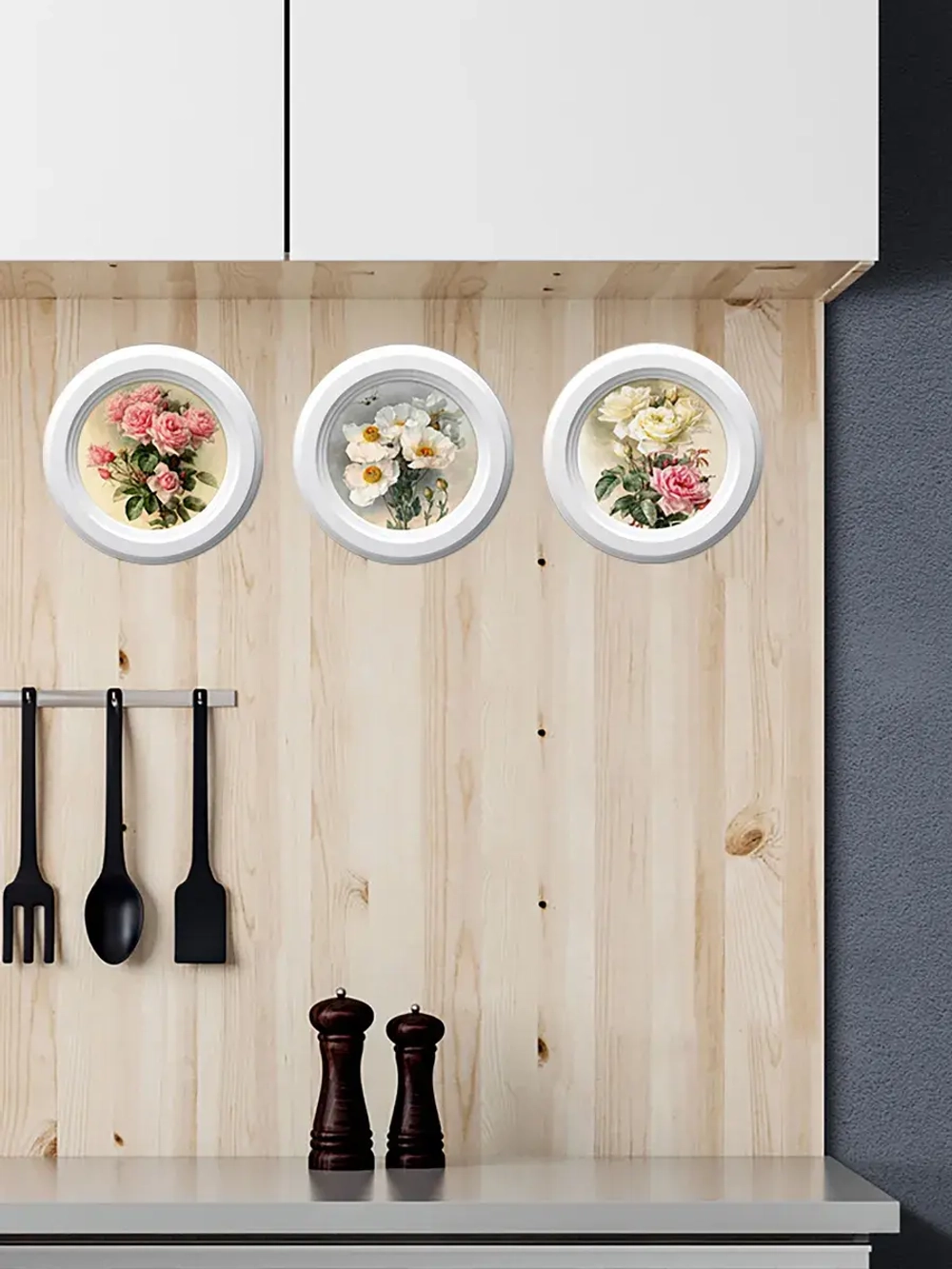 Картины на стену интерьерные на холсте 3 шт. 17.5 см