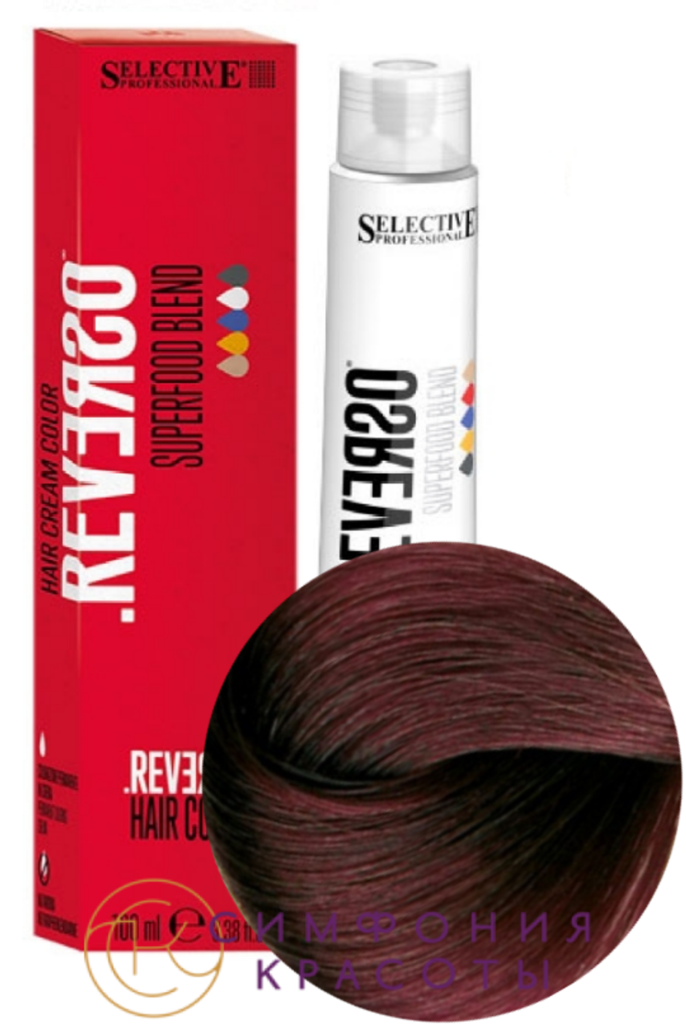 6.66 "Reverso Hair Color"Темный блонд красный интенсив 100мл