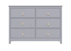 Комод Wood 6 ящиков (серый)