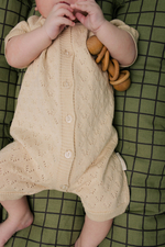 Песочник вязаный ажур, Льняной