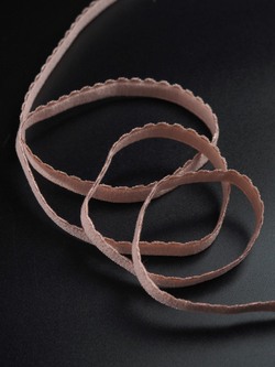 Резинка отделочная пудровая ажурная ширина 10 мм с учетом фестона