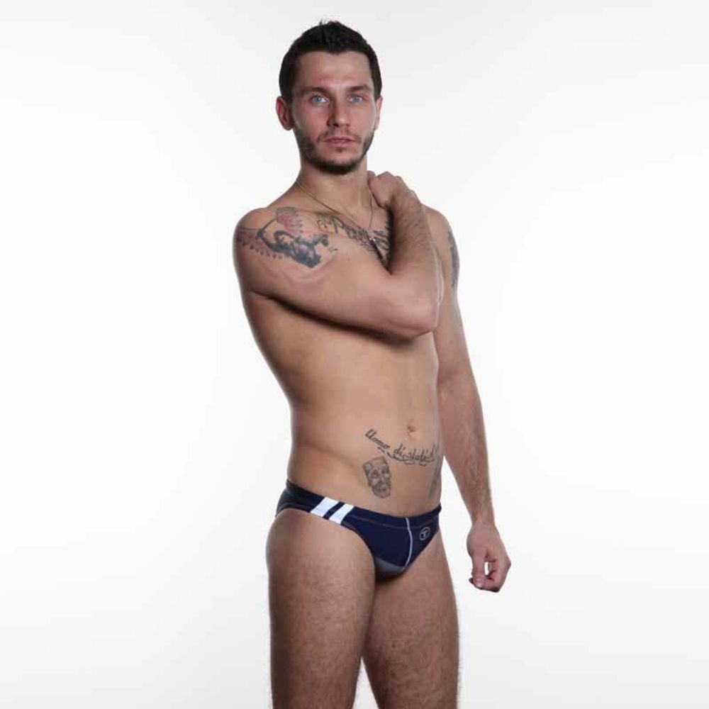 Мужские плавки брифы темно-синие Seobean Dark Blue Beach Season Brief