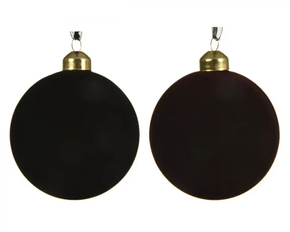 Набор стеклянных шаров Черный бархат 80 мм., 3 шт., Kaemingk (060954)