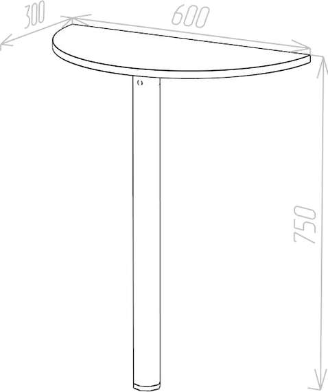 Брифинг-приставка Стандарт Про дуб сонома