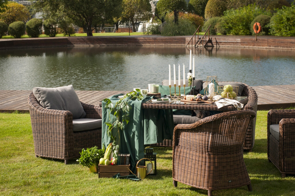 "Кон Панна" кресло из искусственного ротанга, цвет коричневый