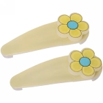 Зажимы для волос детские 2шт «Happy smile», ромашка, микс 4 цвета, 5*2см