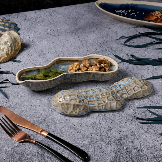 Блюдо для подачи 22,7*6,5 см h7,5/4,2 см 195 мл Groundnut Northern Blue Frutti di Mare P.L. [1]