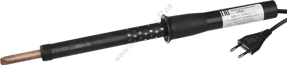 ЭПЦН Россия 80Вт, Электропаяльник с пластиковой рукояткой (55401-80)