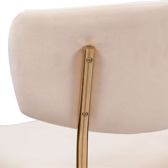 Стул полубарный Elle кремовый с золотыми ножками