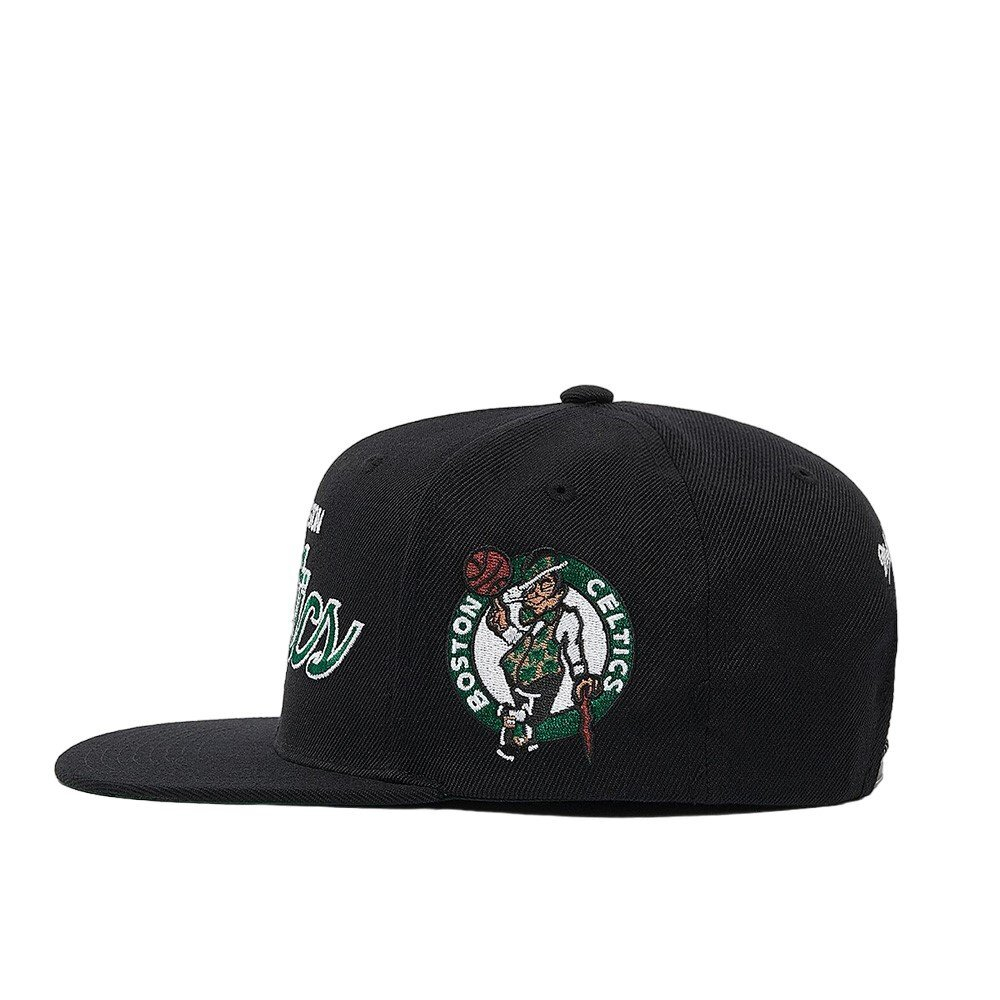 Баскетбольная кепка Mitchell&Ness NBA Team Script 2.0 Snapback Cap Boston Celtics Black