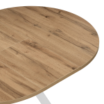 Стол деревянный Woodville Трейси 90(120)х90х75 дуб вотан, белый, ножки белые