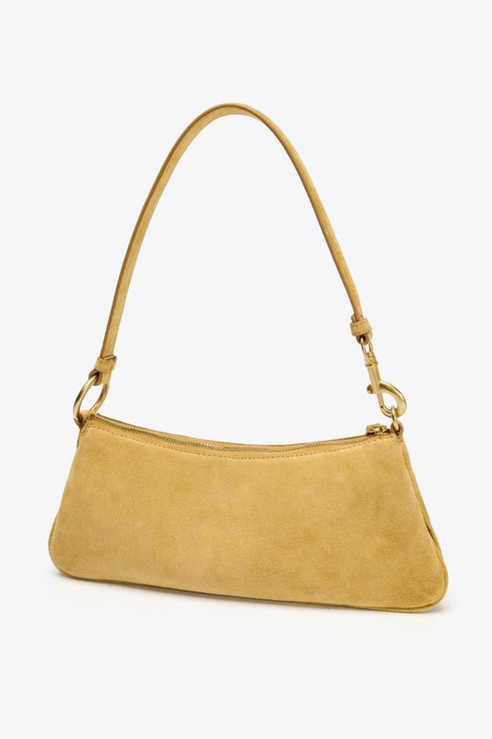 ZARA КОЖАНАЯ СУМКА ЧЕРЕЗ ПЛЕЧО, ГОРЧИЧНО-ЖЕЛТЫЙ