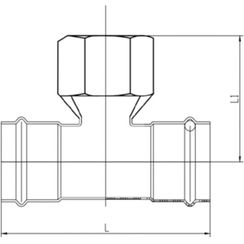 Тройник VIEIR вн.р. 18×3/4×18 VER-PRO (40/5)