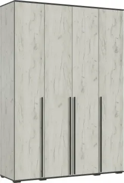 Шкаф "Норд" 4-х ств (дуб крафт белый), МФ Миф, г. Пенза