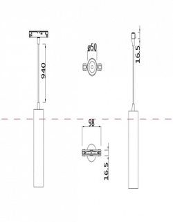 Подвесной светильник Maytoni Focus LED TR016-2-12W3K-B