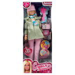 Кукла 29 см София беременная, руки и ноги сгиб, акс, зимняя одежда, кор (Карапуз)