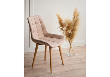 Стул деревянный Woodville Челси бежевый (zd 210), светлое дерево np, ножки натуральные