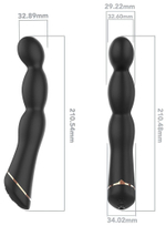 Черный вибратор для G-точки Laband - 21 см. (Цвет: черный)