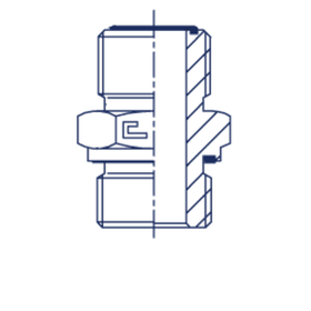 Штуцер FE D06 ORFS 9/16 - BSP 1/8 (обжатая гайка)