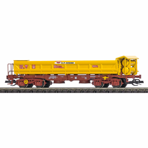 Саморазгужающийся вагон Fakks [6781] "Wiebe", желтый, (TT)