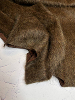 Пальтовая ворсовая меланжевая шерсть с сури альпакой (Bottega Veneta, 70%сури альпака/30%шерсть, Темный мускат, 152, 349 гр/м2)