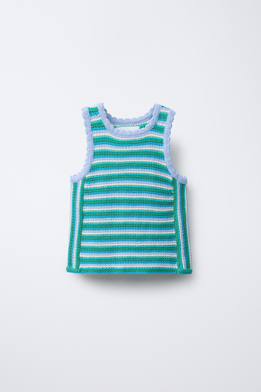 ZARA ТОП В ПОЛОСКУ, МЯГКИЙ ЗЕЛЕНЫЙ