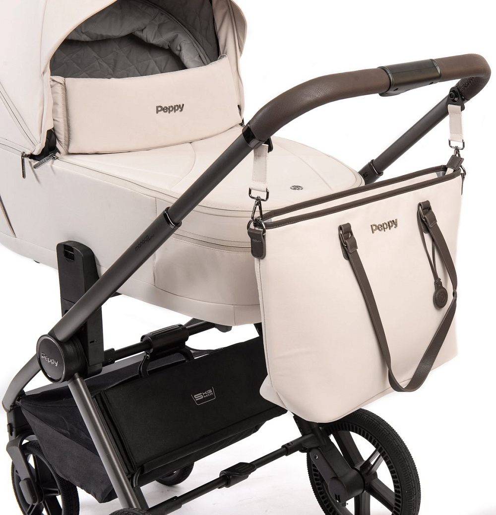 Детская коляска Peppy Monaco Thermo 3 в 1 с автокреслом First Beige