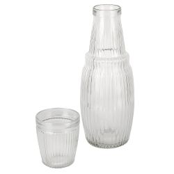 Графин со стаканом, набор 2пр. 1100мл/220мл (стекло) (индивидуальная упаковка)