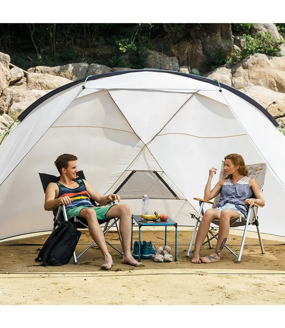 Кресло туристическое Naturehike складное, регулируемое, черное, до 140 кг