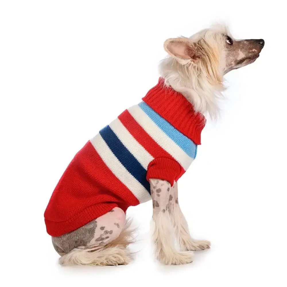 Кофта - свитер для мелких пород собак и кошек «BRO Style», полосочки, цвет красный, р S