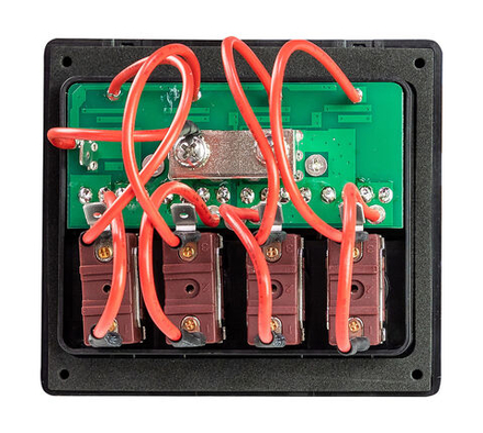 Панель бортового питания 4 переключателя, индикация, предохранители