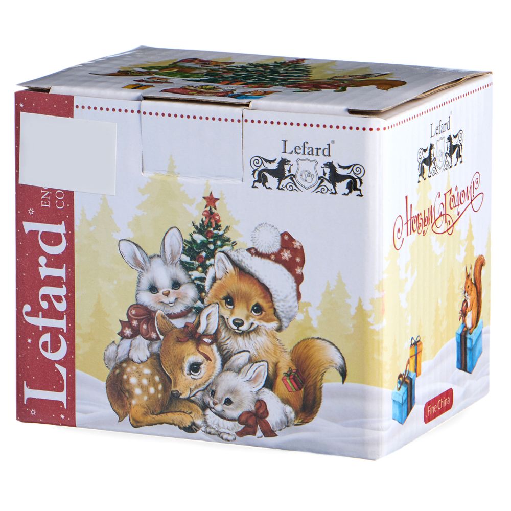 КРУЖКА LEFARD "С НОВЫМ ГОДОМ!" 300 МЛ КРАСНАЯ (КОР=36ШТ.)