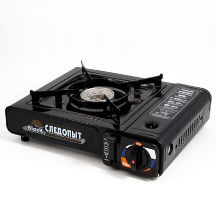 Плита наст. газовая &quot;СЛЕДОПЫТ - Black&quot; (с переходником)/6/