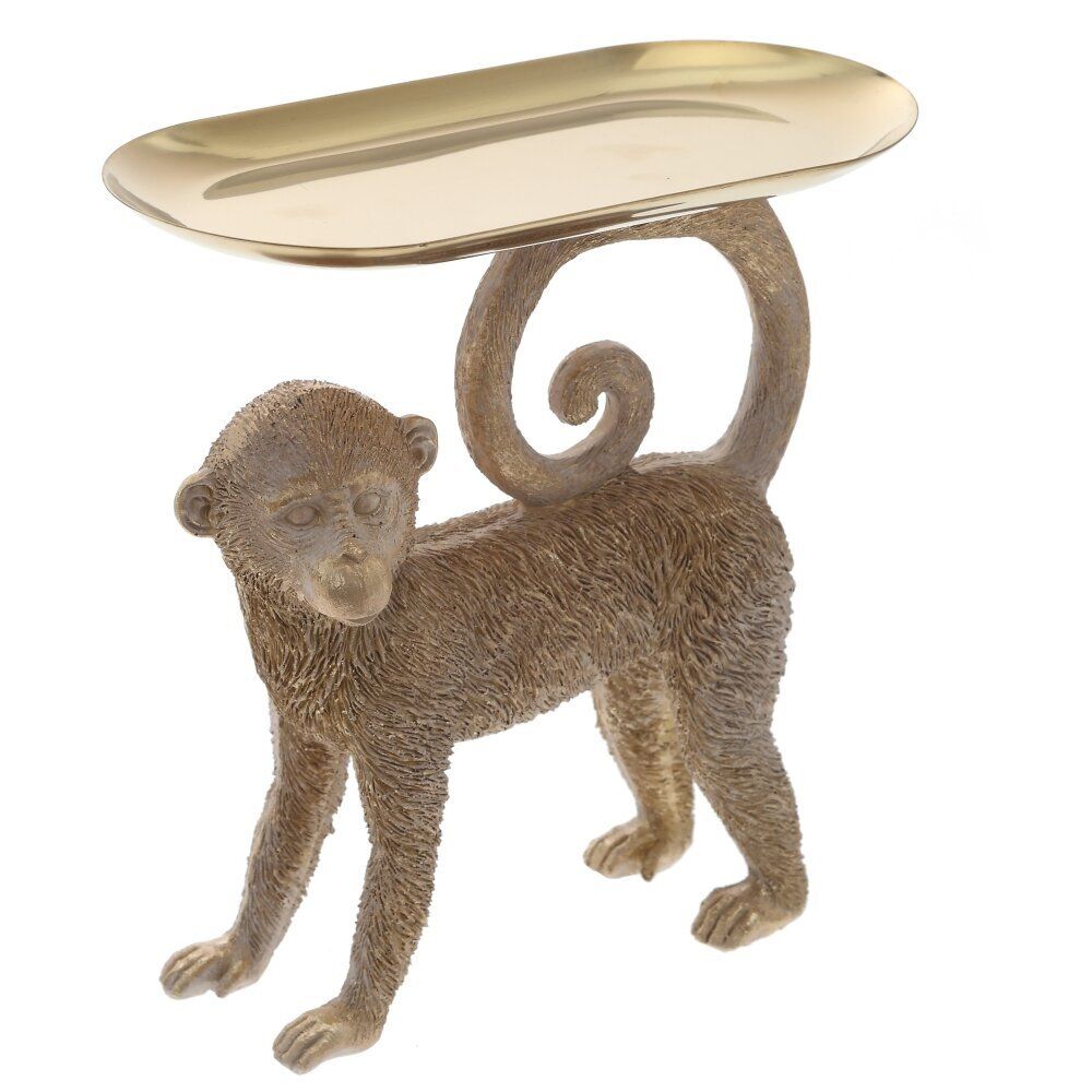 GAEM Фигурка декоративная "Обезьяна" с подносом, L17 W8 H18 см