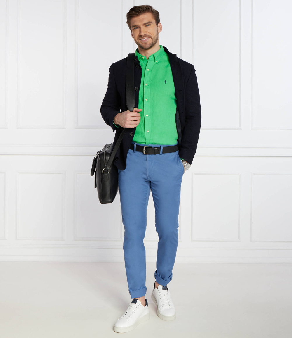 льняная рубашка POLO RALPH LAUREN - зеленый(710794141)