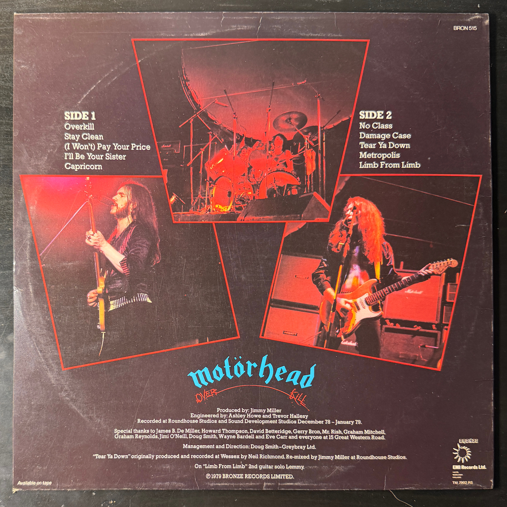 Motörhead ‎– Overkill (Англия 1979г.) Т