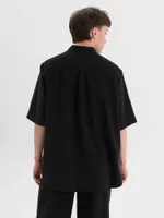 Рубашка FOS Мужская с коротким рукавом Черная