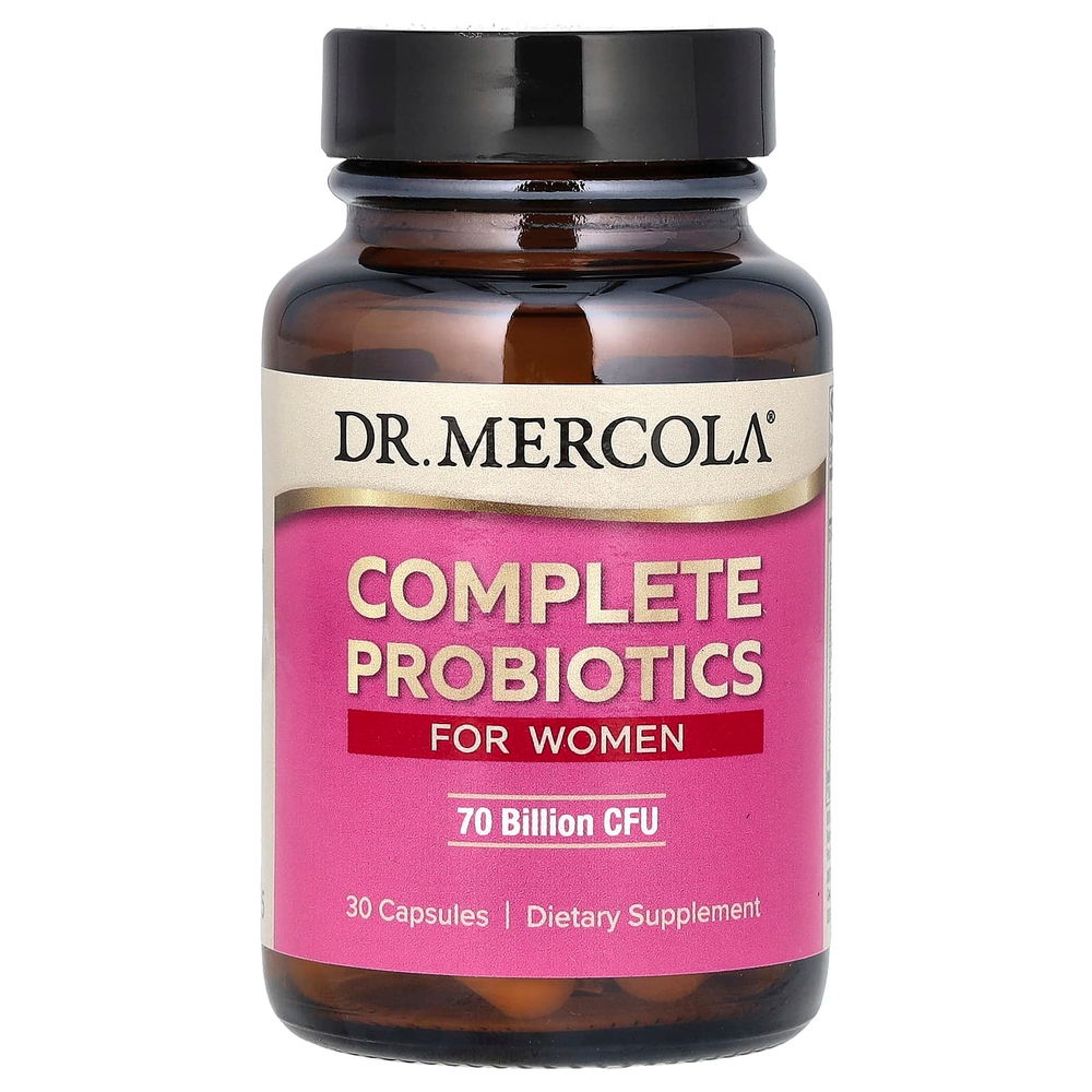 Dr. Mercola, Комплексные пробиотики для женщин, 70 млрд КОЕ, 30 капсул