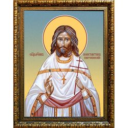 Константин Широкинский священномученик пресвитер. Икона на холсте.
