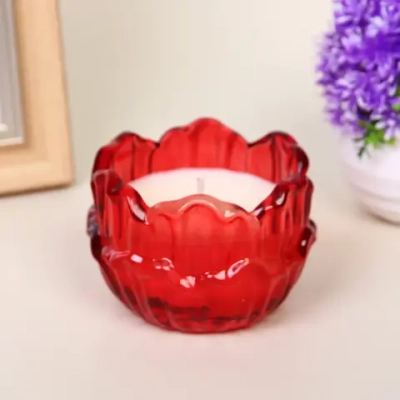 Свеча в стакане «Пламя» 8,3*6 см, Красный