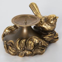 Подсвечник Птичка Бронза