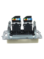 BRITE Розетка компьютерная двойная RJ45 кат.5E РК10-2-БрКр бежевый IEK