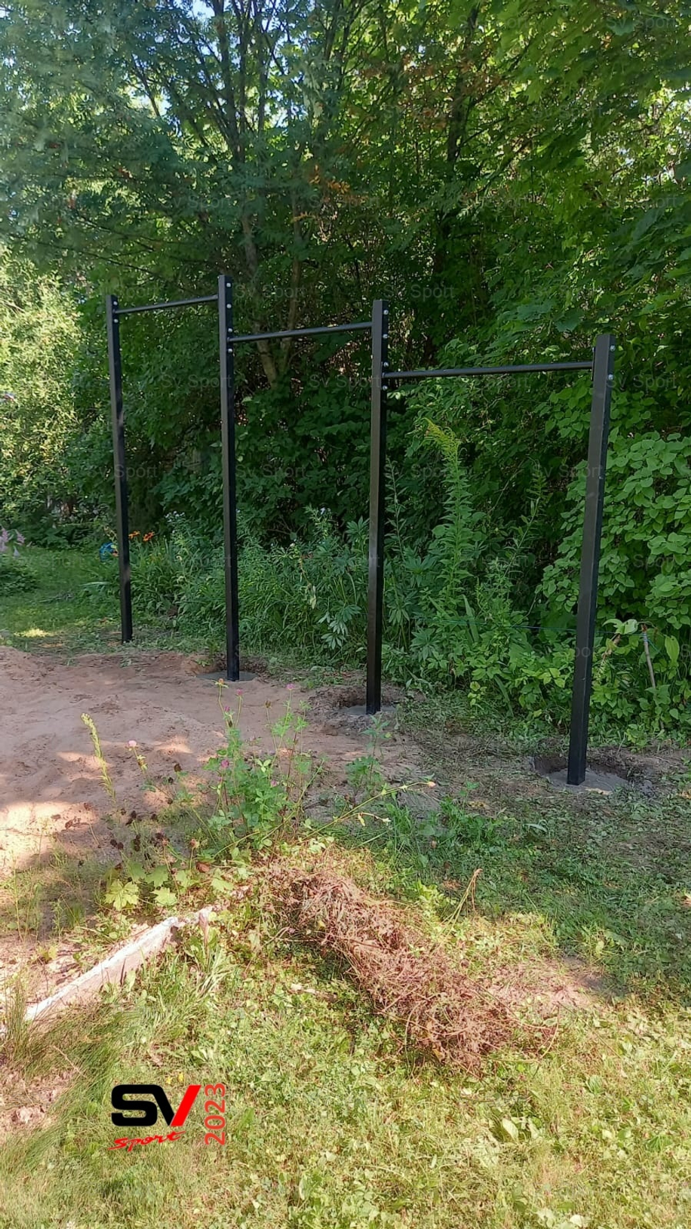 Монтаж уличных турников Sv Sport (4 вертикальных столба)