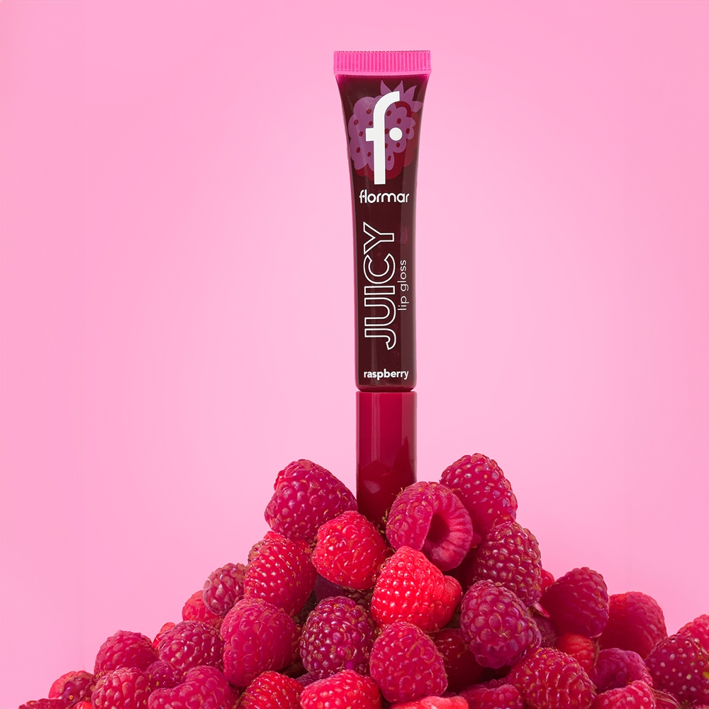 flormar Juicy Lip Gloss - Увлажняющий блеск для губ оттенок 001 Raspberry, 10 ml