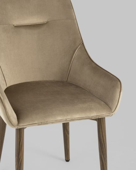 Стул Диана велюр бежевый