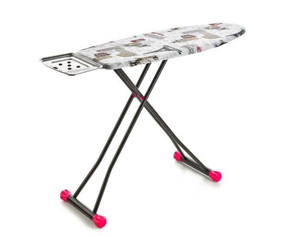 Доска гладильная напольная с розеткой для парогенератора и утюга Товары для глажки Dogrular Perilla Лиана складная широкая 120 * 44 см АРТ 213710