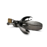 Анальный расширитель Sinner Metal Anal Spreader Butt Plug - 14 см. (Цвет: серебристый)