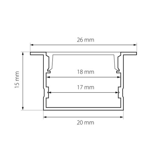 Встраиваемый профиль с рассеивателем Lightstar Profiled 419180